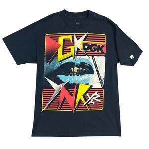 DGK x Young & Reckless T-Shirt Mens Medium Navy Blue Graphic Grillz Lips‎ Tee